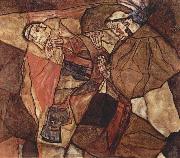 Egon Schiele The Death Struggle painting